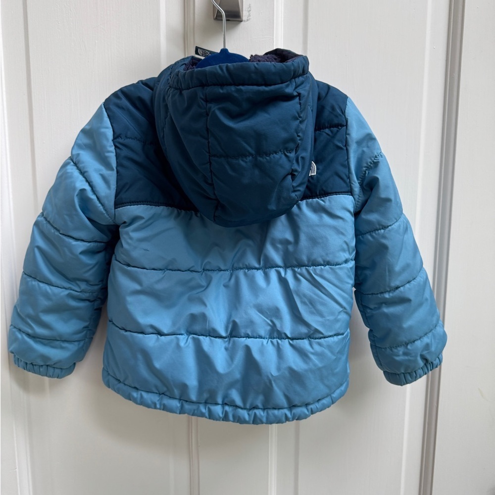 The North Face 18-24M Boys Reversible Two-Tone Blue Hooded Puffer Jacket- RIP - Picture 6 of 9